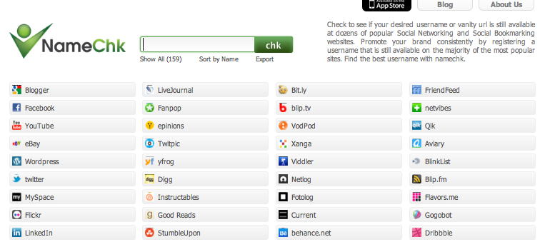 Find out the availability of your name across the entire web!